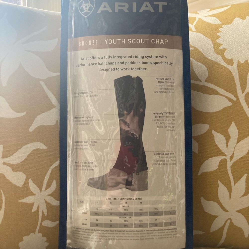 Ariat riding half chaps